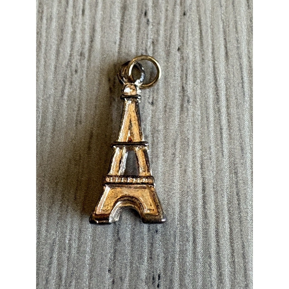Eiffel Tower‎ Paris France City of Love Gold Tone Charm 1"